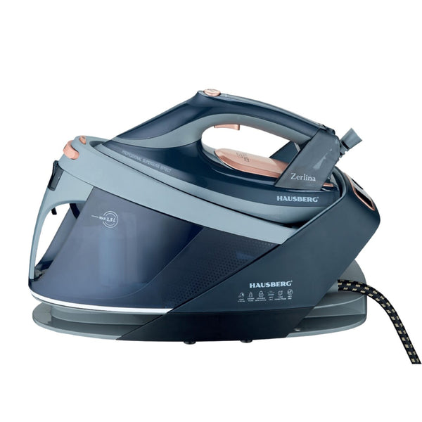 Statie de calcat HAUSBERG HB-7925NG 3000W 40-50g/min 1.5l auto-curatare termostat talpa ceramica negru