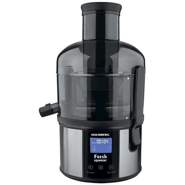 Storcator de fructe Digital HAUSBERG HB-7545IN 800-1000W 85mm 1L Pulpa 5 Viteze Otel inoxidabil Negru/Inox