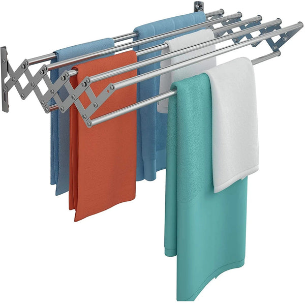 Suport de Haine Telescopic si Retractabil cu Prindere in Perete 70 cm Articole Casa