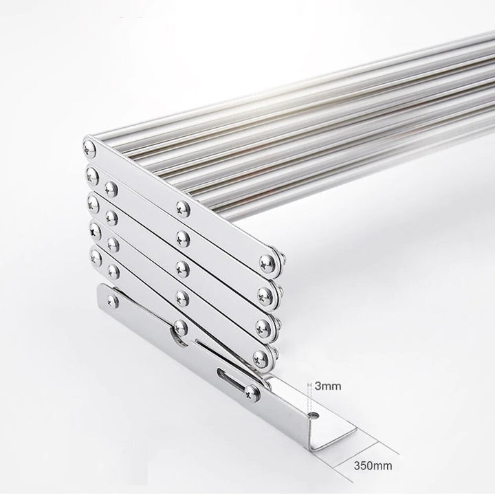 Suport de Haine Telescopic si Retractabil cu Prindere in Perete 70 cm Articole Casa