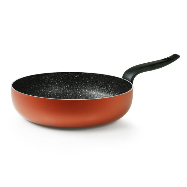 Tigaie adanca WOK antiaderenta FLONAL Pepita Granit cu 6 straturi de acoperire cu efect de piatra Mineralit 28cm