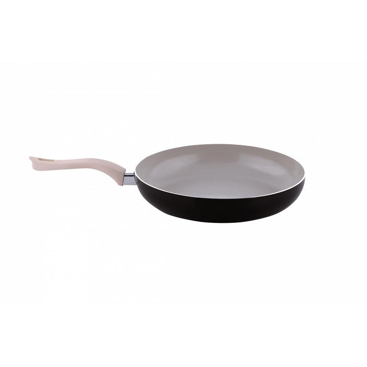 Tigaie ceramica Ertone ERT-MN 722 22 cm maner silicon detasabil Crem/Negru