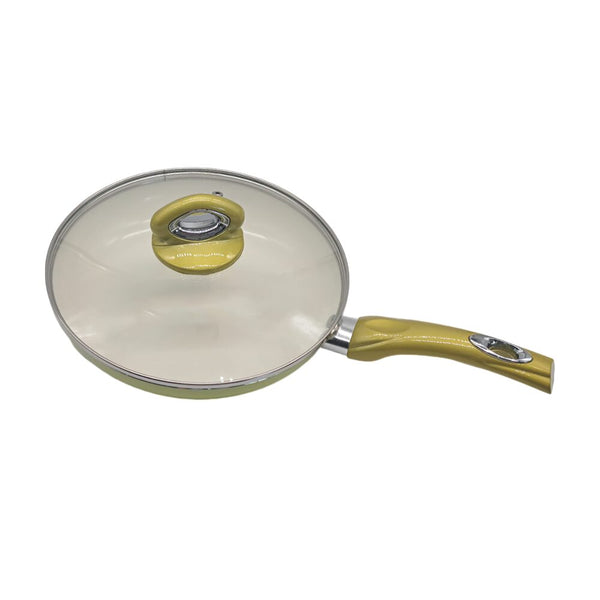 Tigaie din ceramica Hausberg HB-H716GA diametru de 24cm Galben