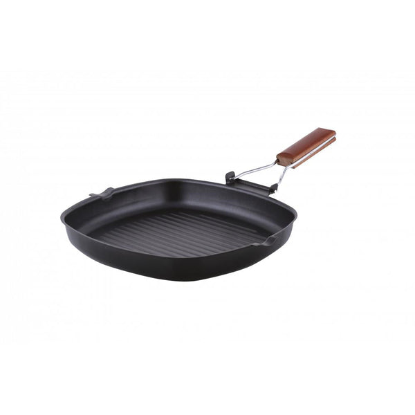 Tigaie GRILL Ertone ERT-MN-528 Material din Aluminiu turnat 28cm design ergonomic Negru