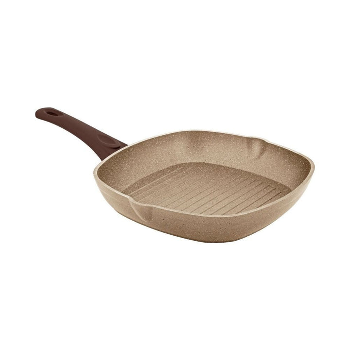 Tigaie grill Ertone HB-H1560 material furnir de piatra de granit preset din aluminiu 28cm maner din bachelit suprafata