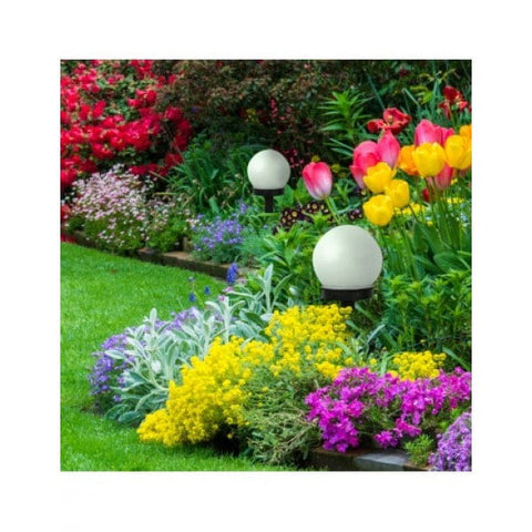 Set 5 lampa cu incarcare solara tip glob pentru gradina, rezistenta la apa și culori vibrante