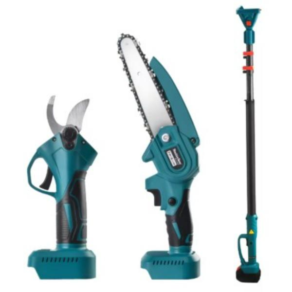 Set Fierăstrău Electric Multifuncțional cu Doi Acumulatori– Portabil Telescopic și cu Baterii Reîncărcabile Ideal