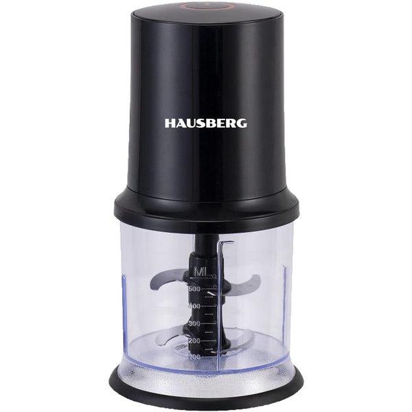 Tocator electric HAUSBERG HB-4502NG 400W 1 treapta de viteza 500 ml bol din plastic cutit cu 2 lame din otel inoxidabil