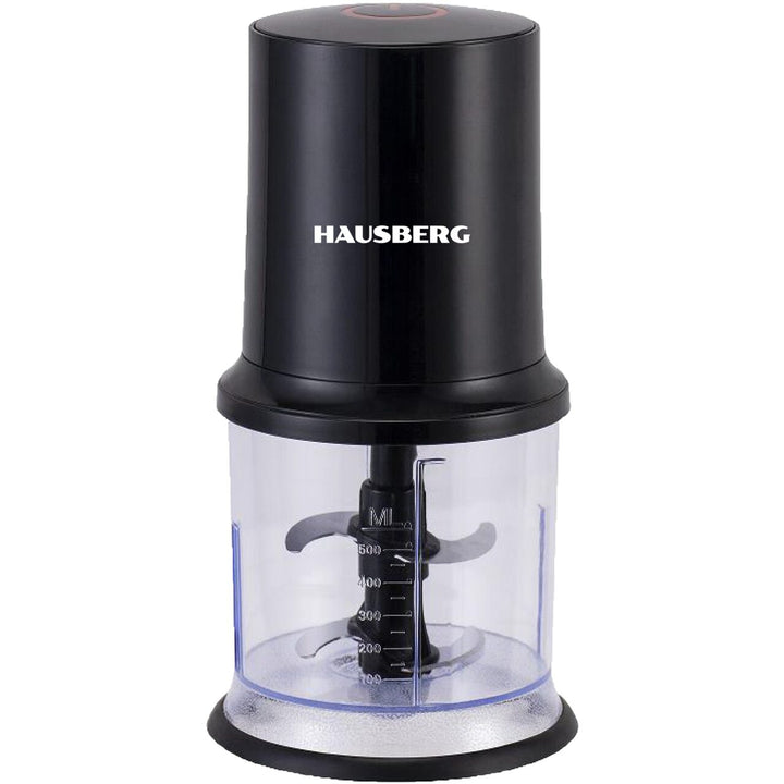 Tocator electric HAUSBERG HB-4502NG 400W 1 treapta de viteza 500 ml bol din plastic cutit cu 2 lame din otel inoxidabil