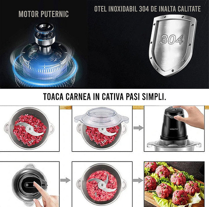 Tocator electric vas din inox capacitate 2 litri - Articole Bucatarie