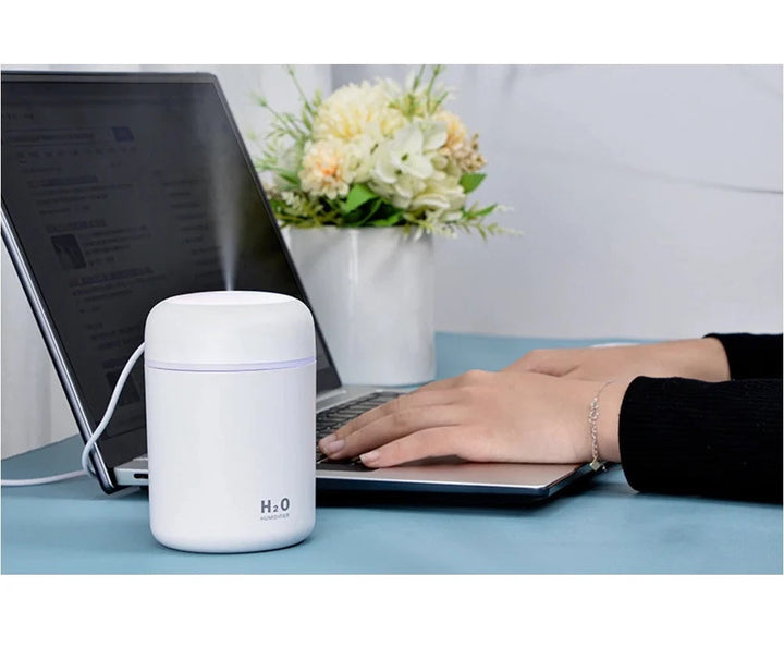 Umidificator de aer portabil cu difuzor aromaterapie si led - Articole Casa