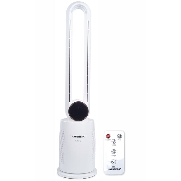Ventilator turn digital Hausberg HB-5957AB 65W 12 viteze 4 programe ionizare negativa temporizator 12h oscilatie 40°